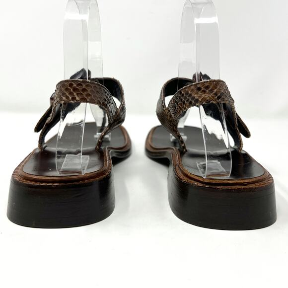 Prada Vintage Brown Snakeskin Sandals – Size 35.5 - Picture 5 of 9